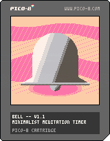 Bell -- Minimalist Meditation Timer v1.1 cartridge for Pico-8